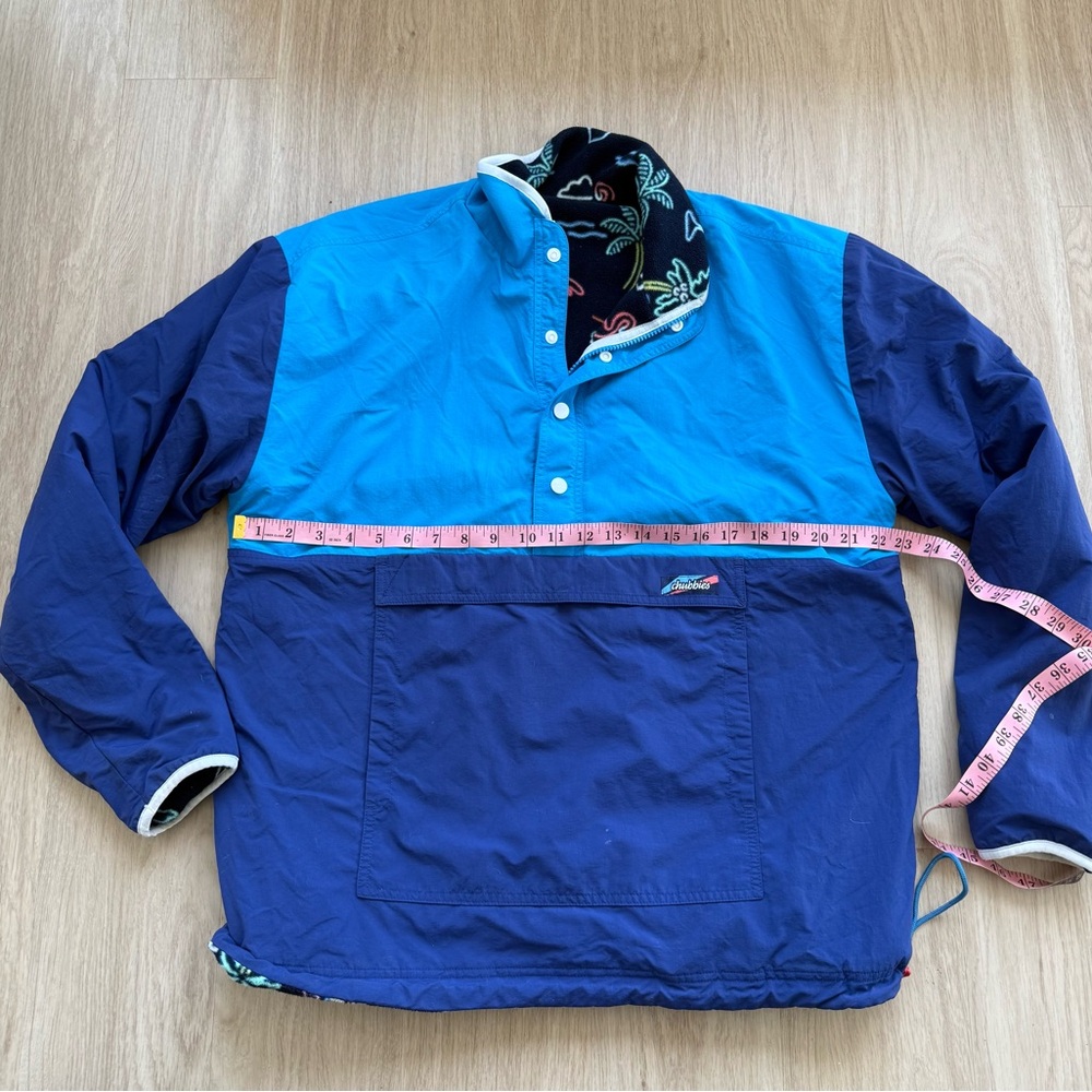 Chubbies Blue And Navy Pullover Jacket Fleece Int… - image 3